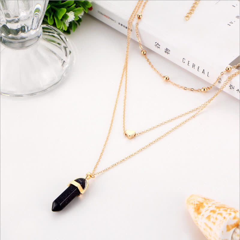 Edelsteen Ketting Natuurlijke Kristal Hexagon Aurora - Mode Vibes