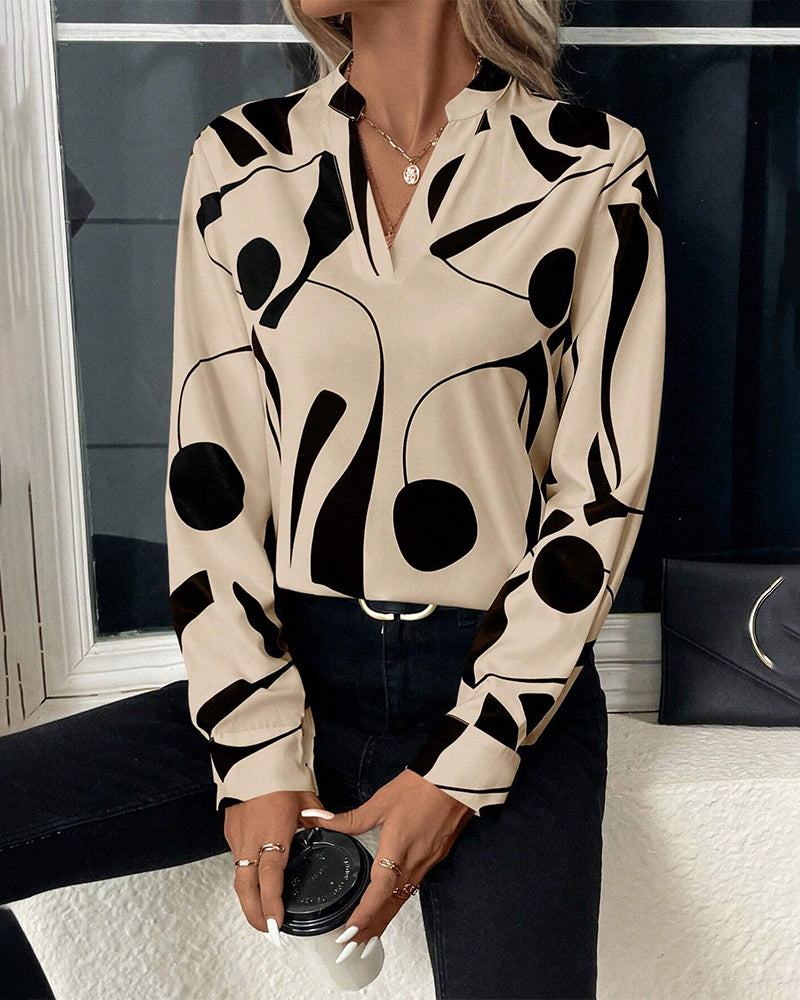 Flora Rosette Lange Mouwen Top