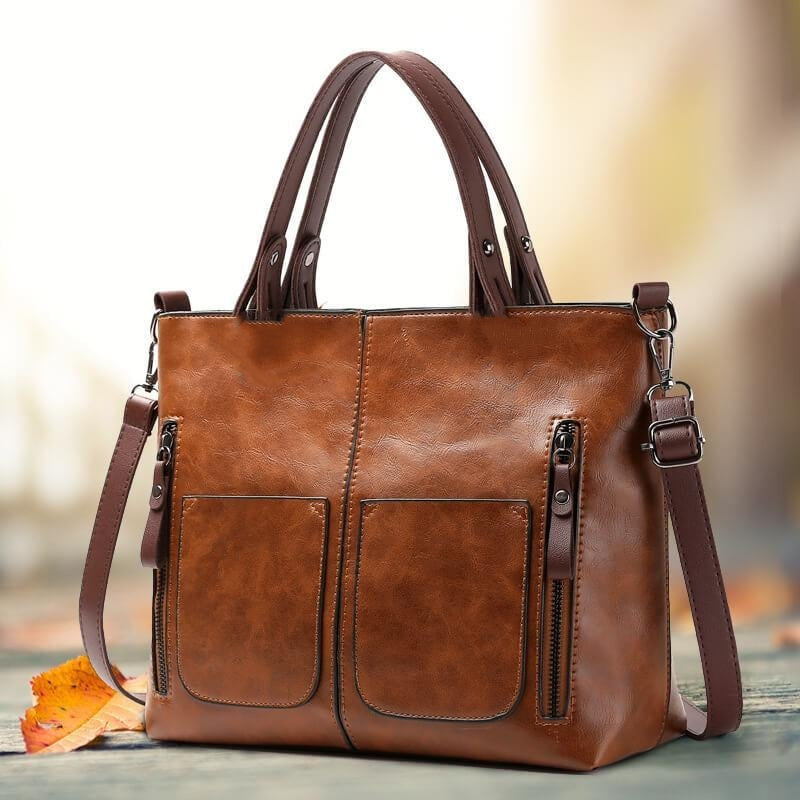 Dameshandtas van PU-leer Elegante Stijl Zwarte Kleur - Mode Vibes