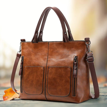 Dameshandtas van PU-leer Elegante Stijl Zwarte Kleur - Mode Vibes
