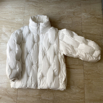 Dames Pufferjas Oversized Gevlochten Patroon Warm