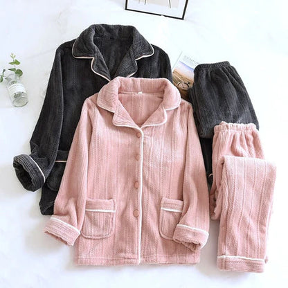 Fijne Flanellen Pyjama Comfortabel voor Mannen en Vrouwen