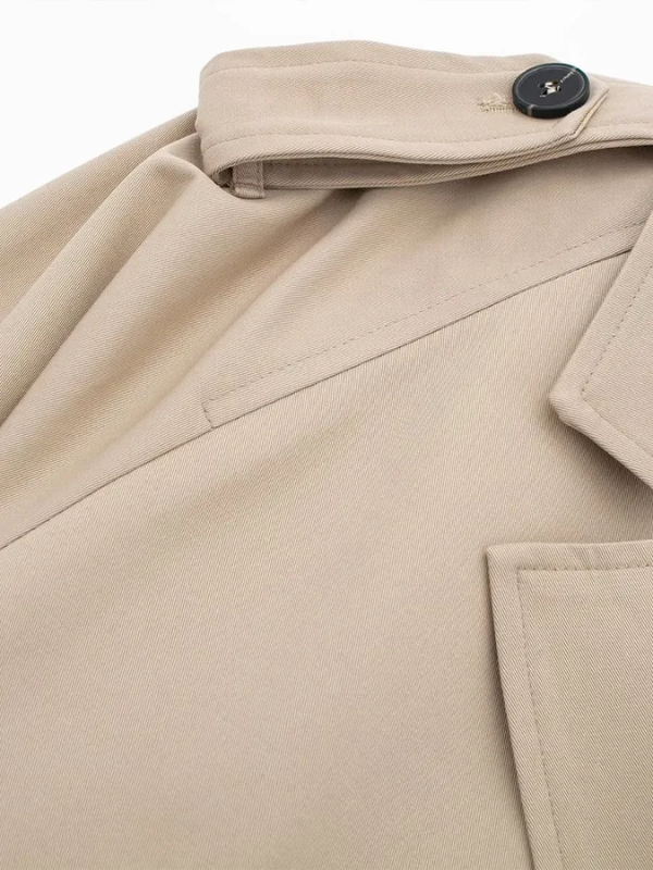 Klassieke Korte Trenchcoat Stijlvol Vintage Look