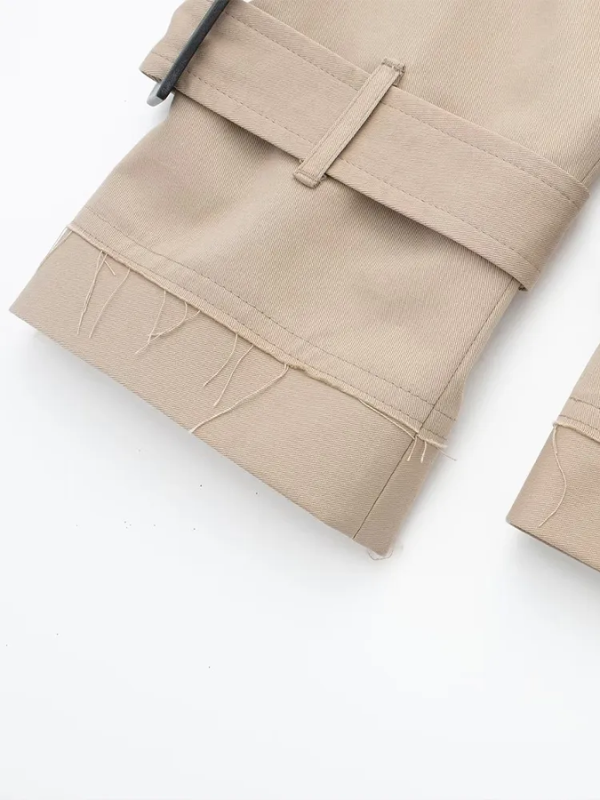 Klassieke Korte Trenchcoat Stijlvol Vintage Look