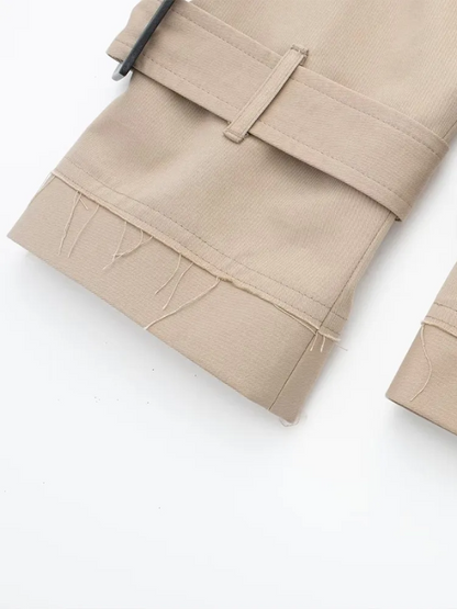 Klassieke Korte Trenchcoat Stijlvol Vintage Look