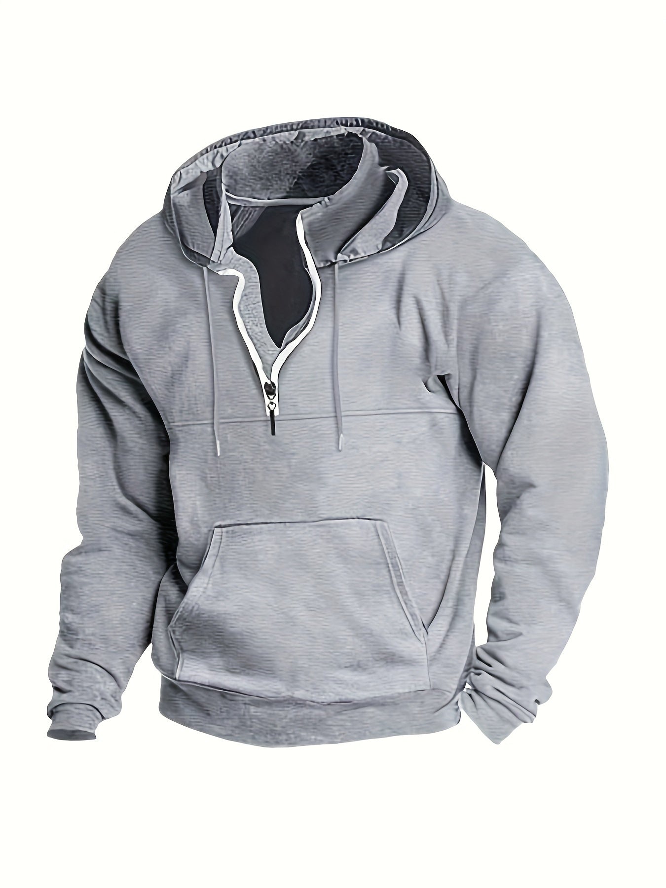 Heren Hoodie met Halve Rits Sportief Design