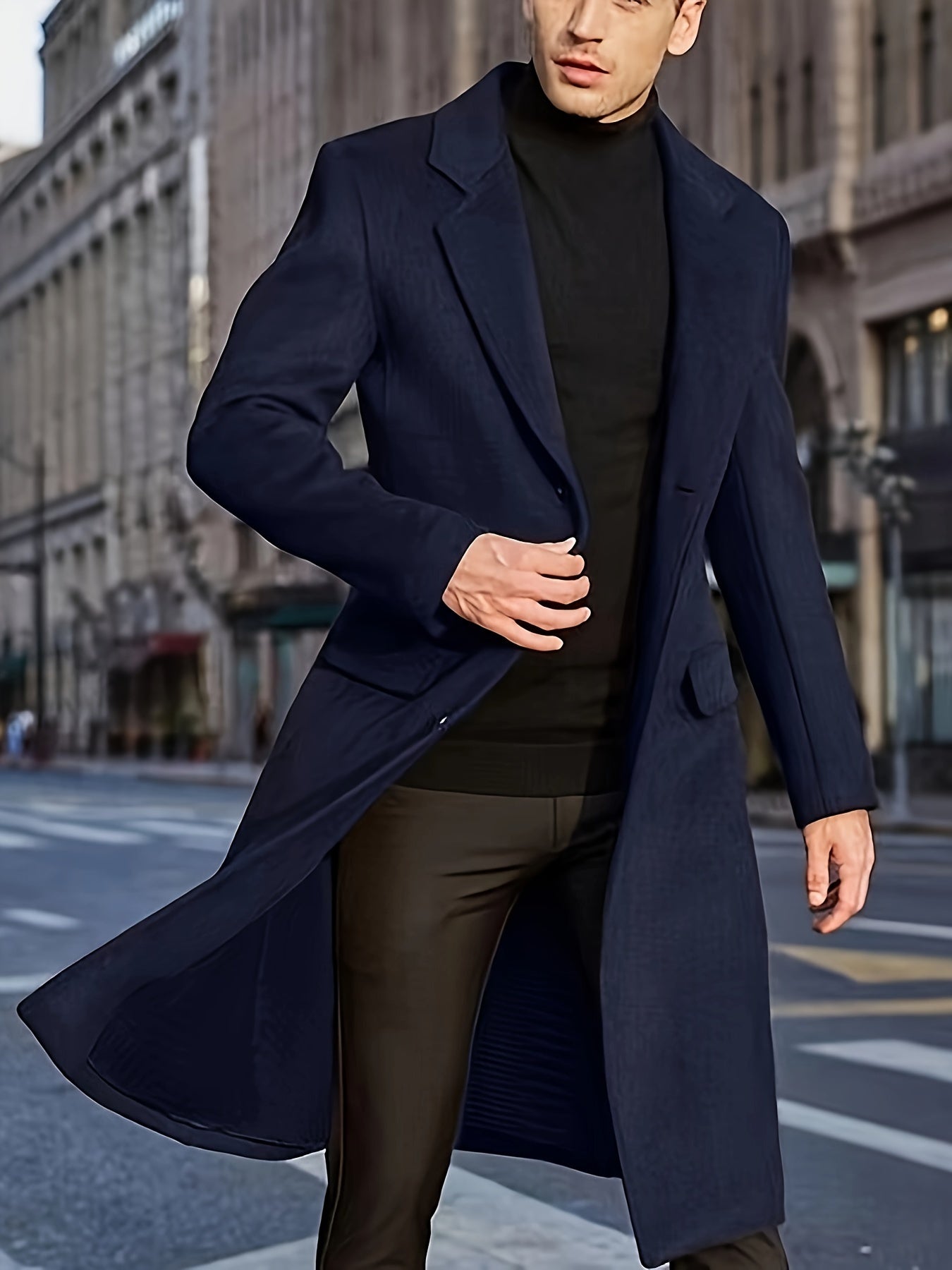 Heren Trenchcoat – Zakelijke Stijl & Elegantie voor Herfst/Winter