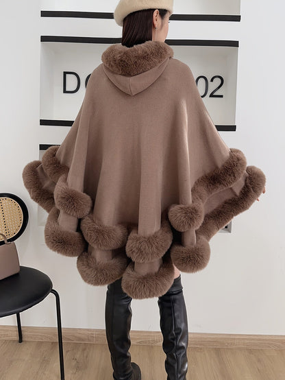 Vrouwen jas Oversized Bontcape Warm en Stijlvol