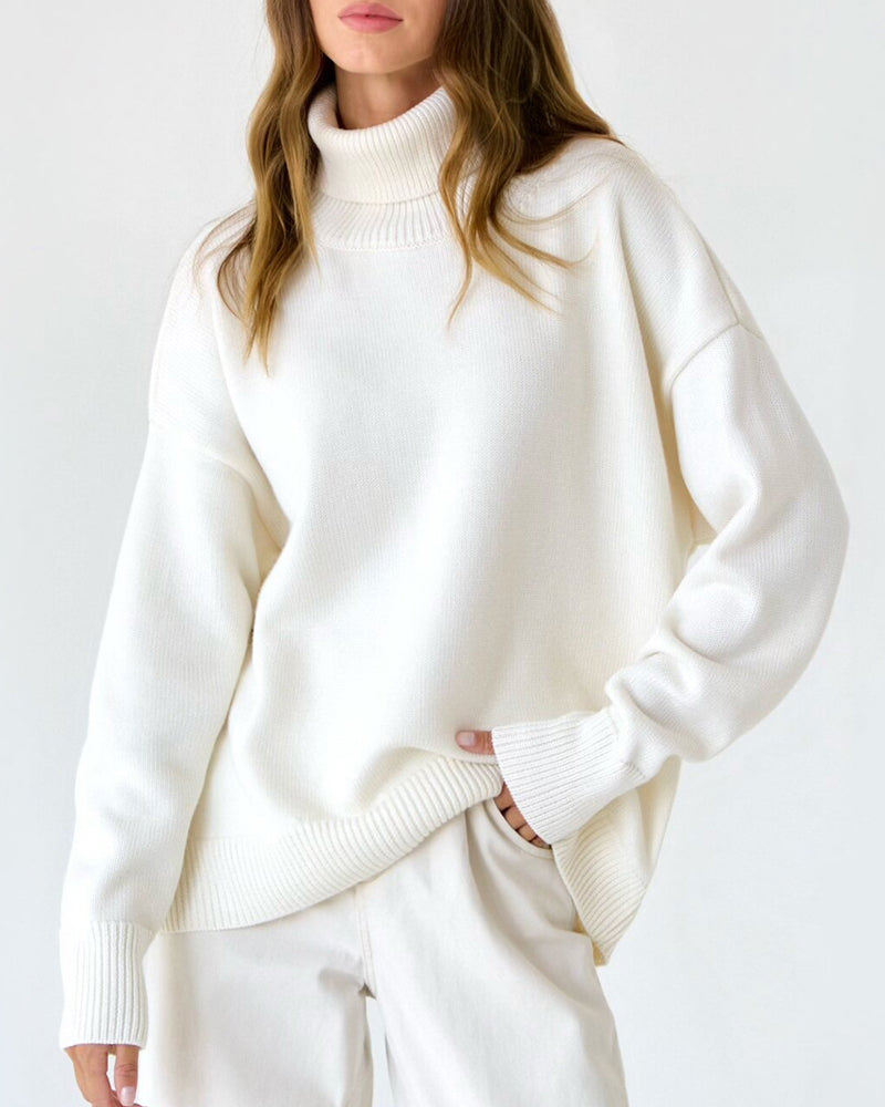 Elegante Oversized Dames Coltrui van Katoen – Perfect voor Casual Dagen