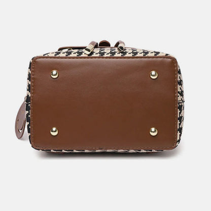 Dames Rugzak met Houndstooth Patroon Trendy en Veelzijdig