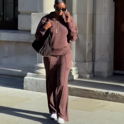 Dames Gebreide Set Tweedelig met Broek en Trui