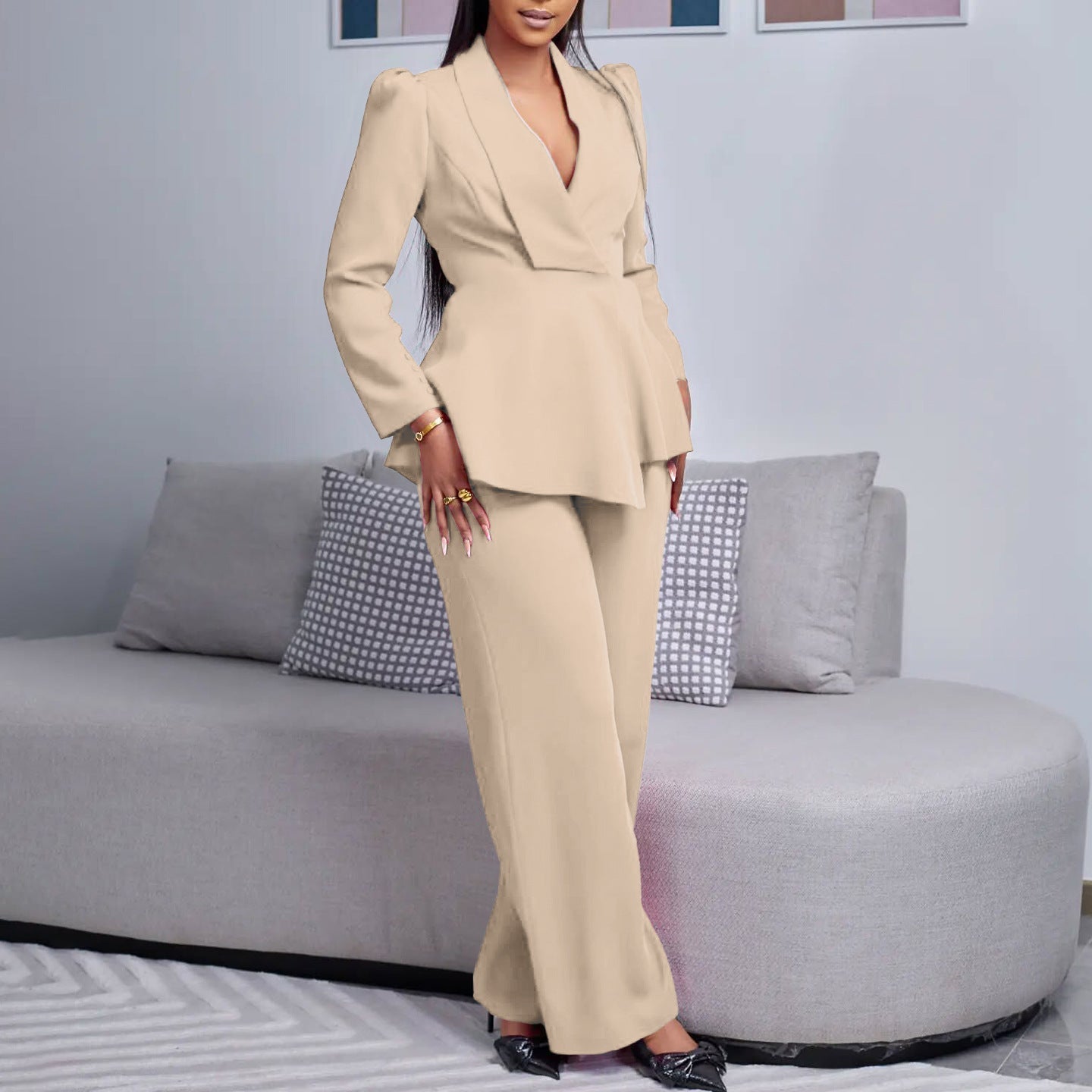 Dames Blazer Set Tweedelig Pantalon Pak - Mode Vibes