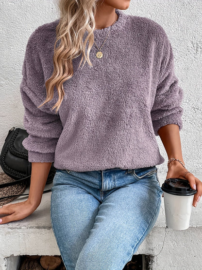 Zachte Teddy Trui Sweatshirt Comfortabel Warm