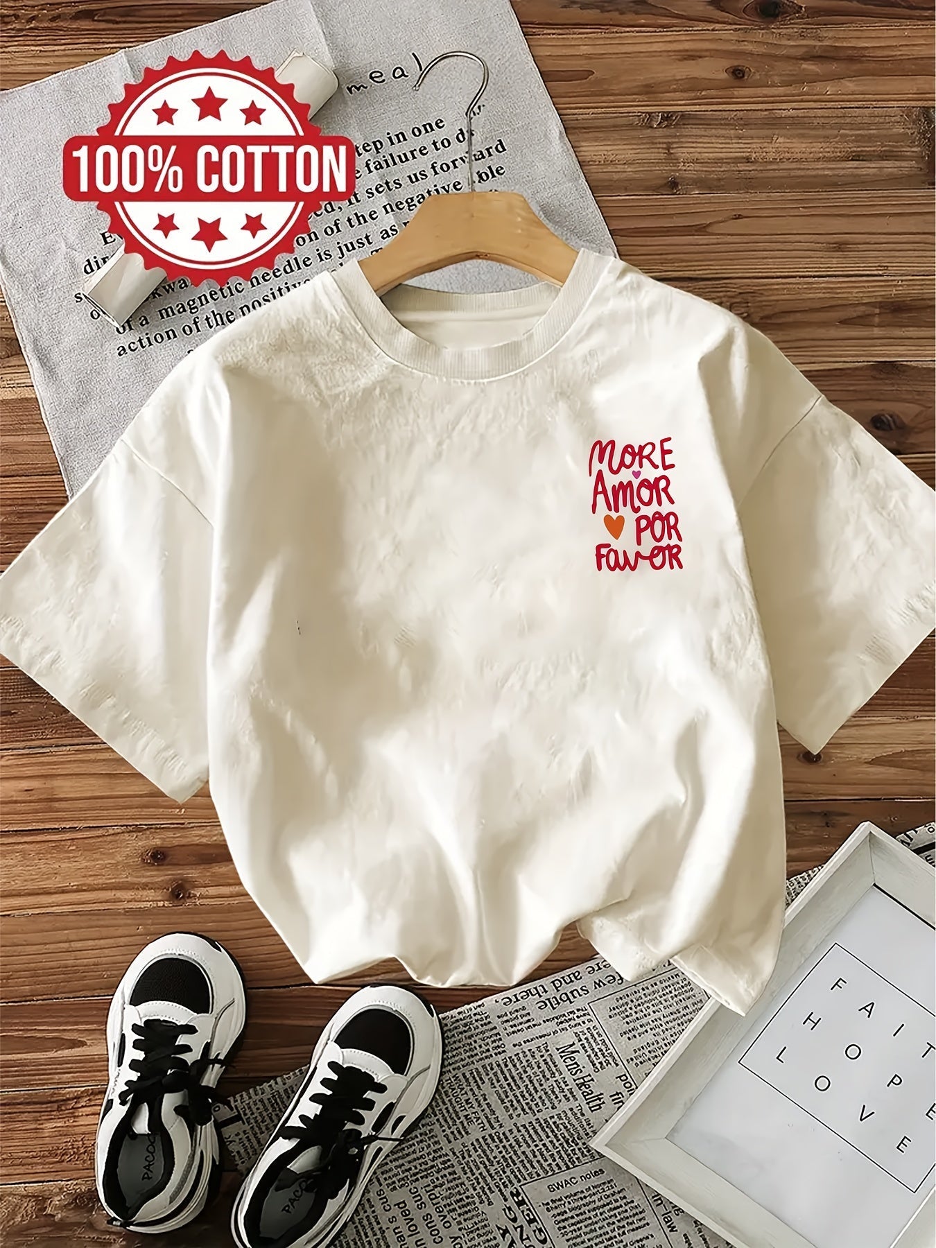Dames T-shirt Katoen Comfortabele Pasvorm Met Tekstprint