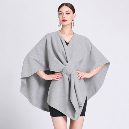 Dames Poncho Stijlvol met Riem en Elegant Design