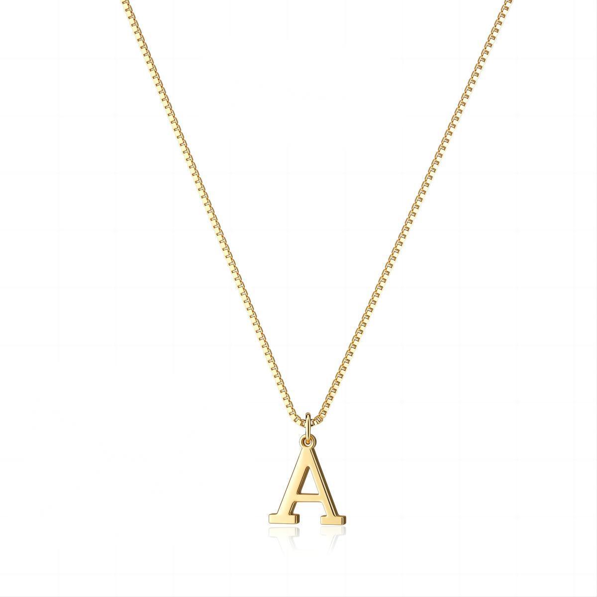 Gouden Ketting met Initialen Letter Lanette voor Dames