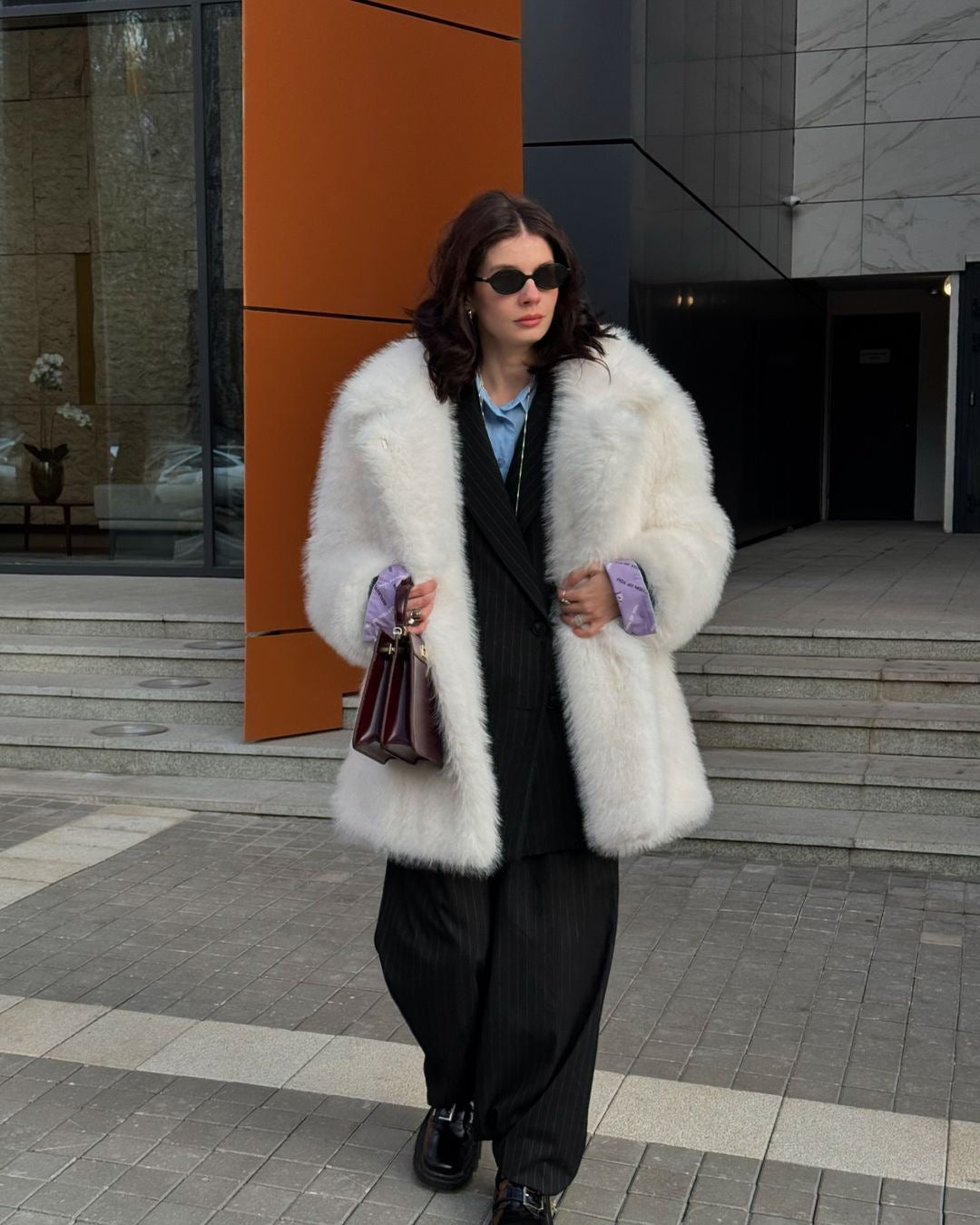 Dames Faux Fur Jas Luxe Stijlvol Elegante Uiterlijk