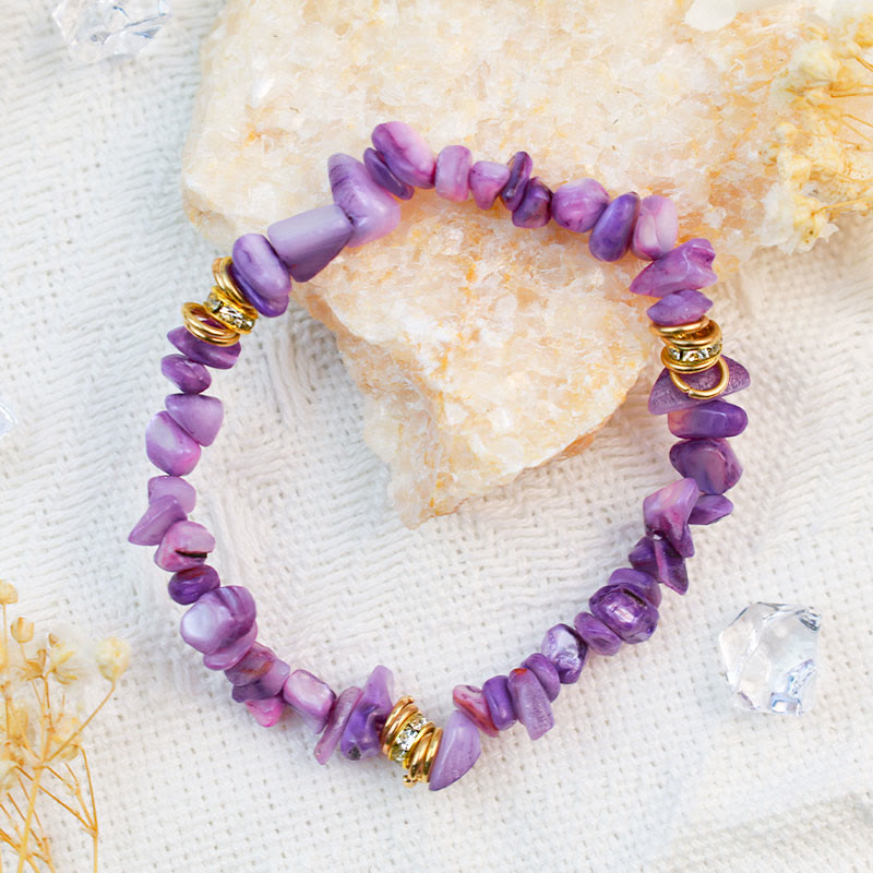 Natuursteen Armband met Kristallen en Kralen Zwart Celine