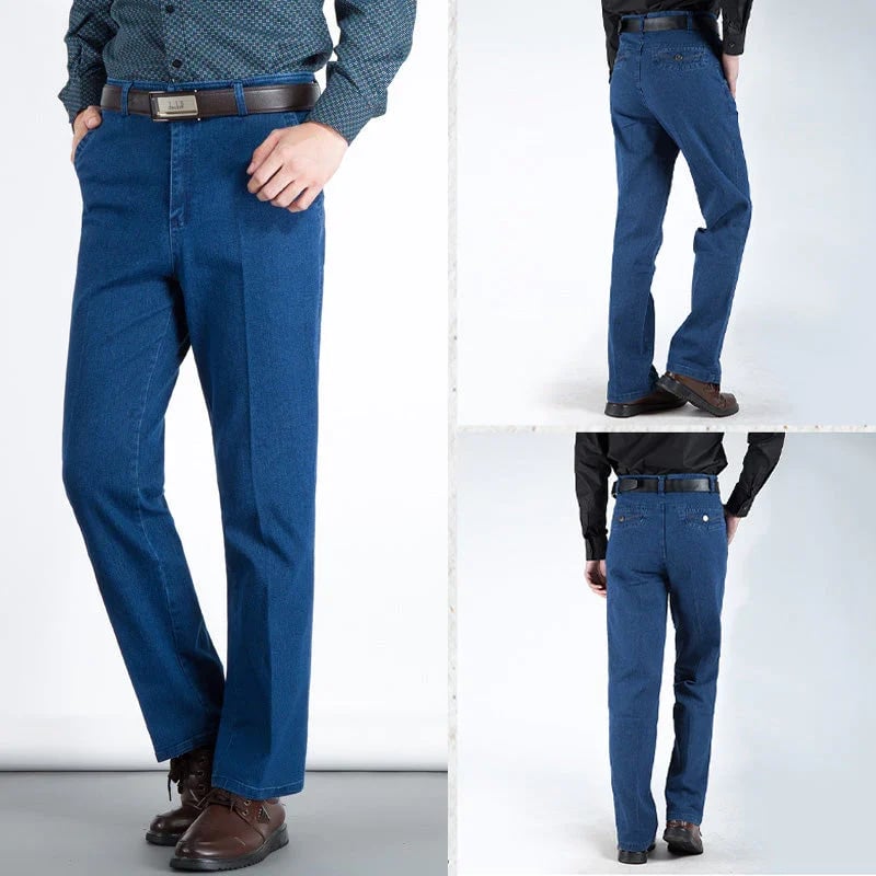 Heren Jeans Hoge Taille Rechte Pijp Tobias