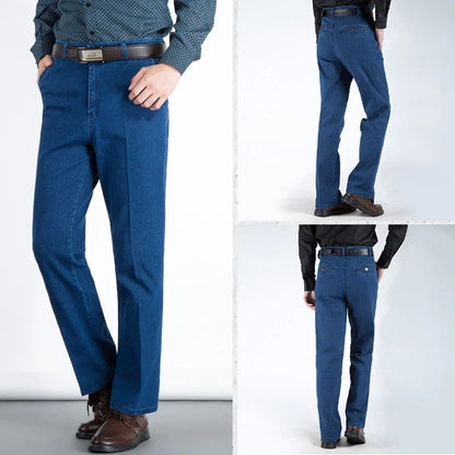 Heren Jeans Hoge Taille Rechte Pijp Tobias