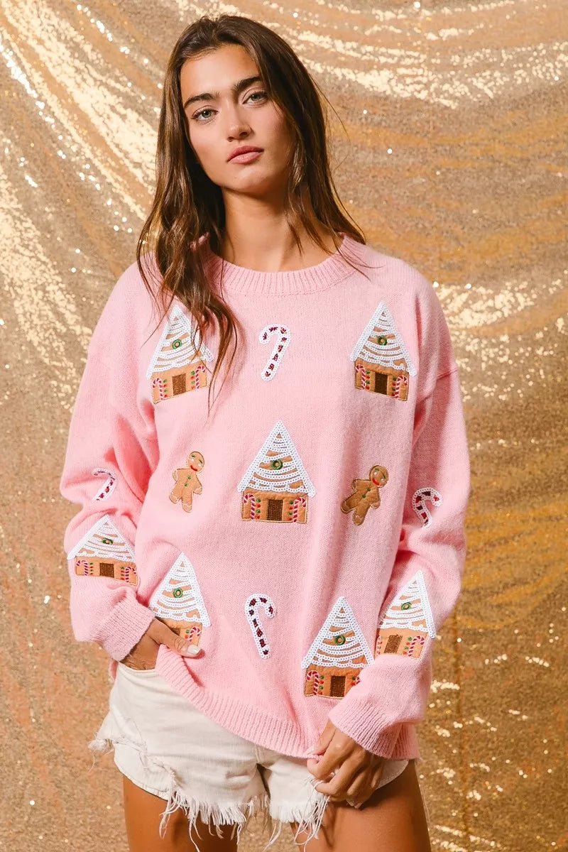 Dames Winter Trui Kerst Crew Neck Sweater