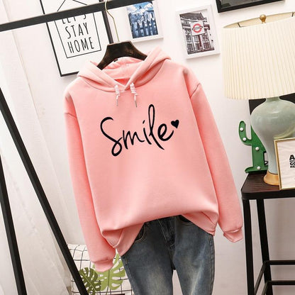 Dames Hoodie met Vrolijke Smile Print