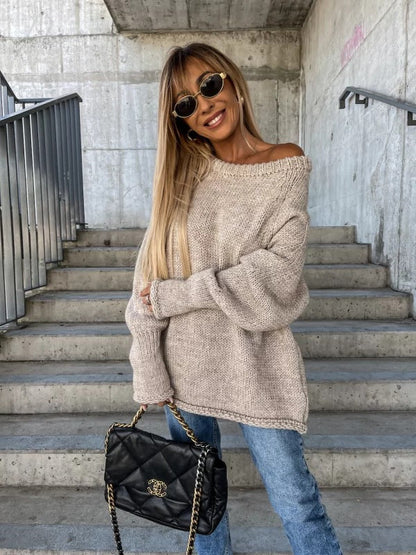 Dames Gebreide Off-shoulder Trui Stijlvol Elegante Rona