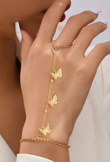 Dames Armband met Schakelketting en Ring Sieraden Trendy