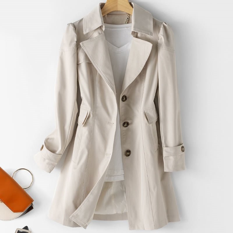 Dames Trenchcoat Klassiek Waterdicht Met Ceintuur