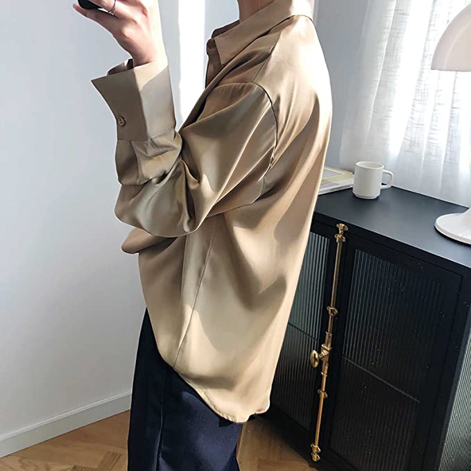 Dames Blouse van Satijn Elegant en Stijlvol