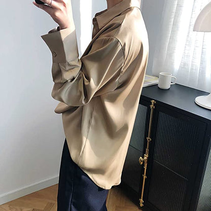 Dames Blouse van Satijn Elegant en Stijlvol