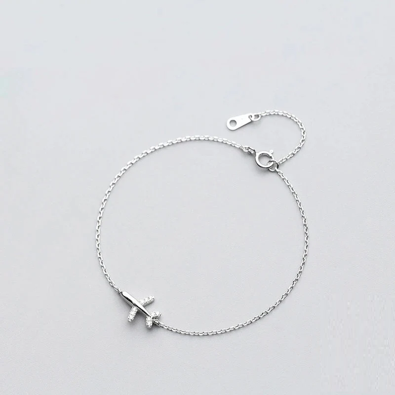 Zilveren Armband in Vliegtuigvorm - Mode Vibes