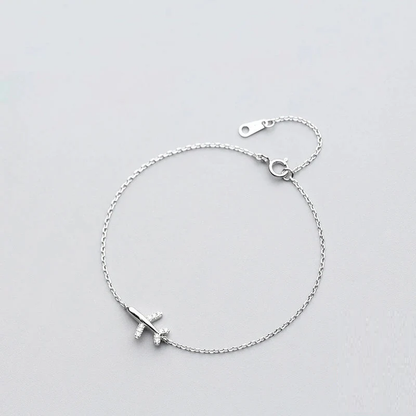 Zilveren Armband in Vliegtuigvorm - Mode Vibes
