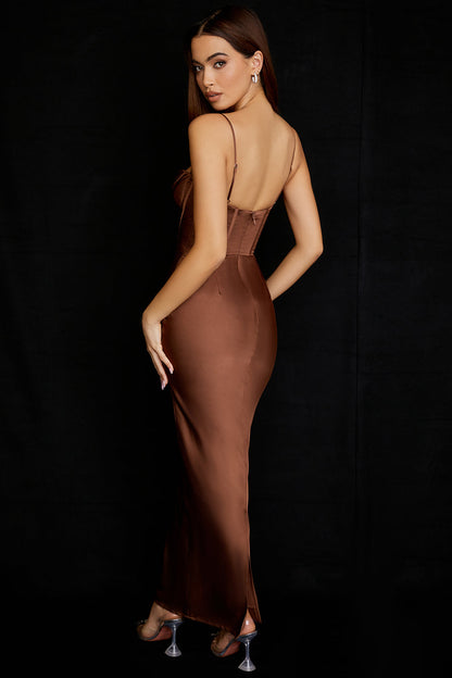 Maxi Jurk Korset Stijl Isabella Frauen
