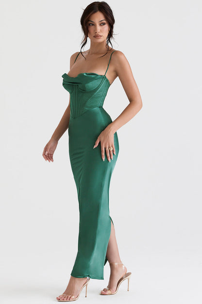 Maxi Jurk Korset Stijl Isabella Frauen