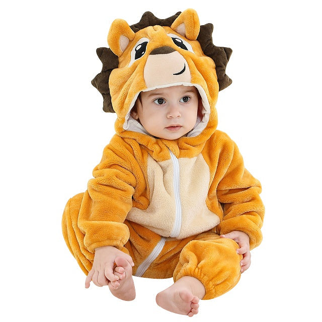Baby Onesie met Capuchon Zachte Warmte voor Winter