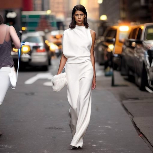 Asymmetrische Jumpsuit Hoge Kraag Ontblootte Schouder