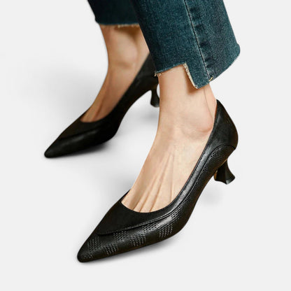 Dames Leren Hakken Elegante Pasvorm