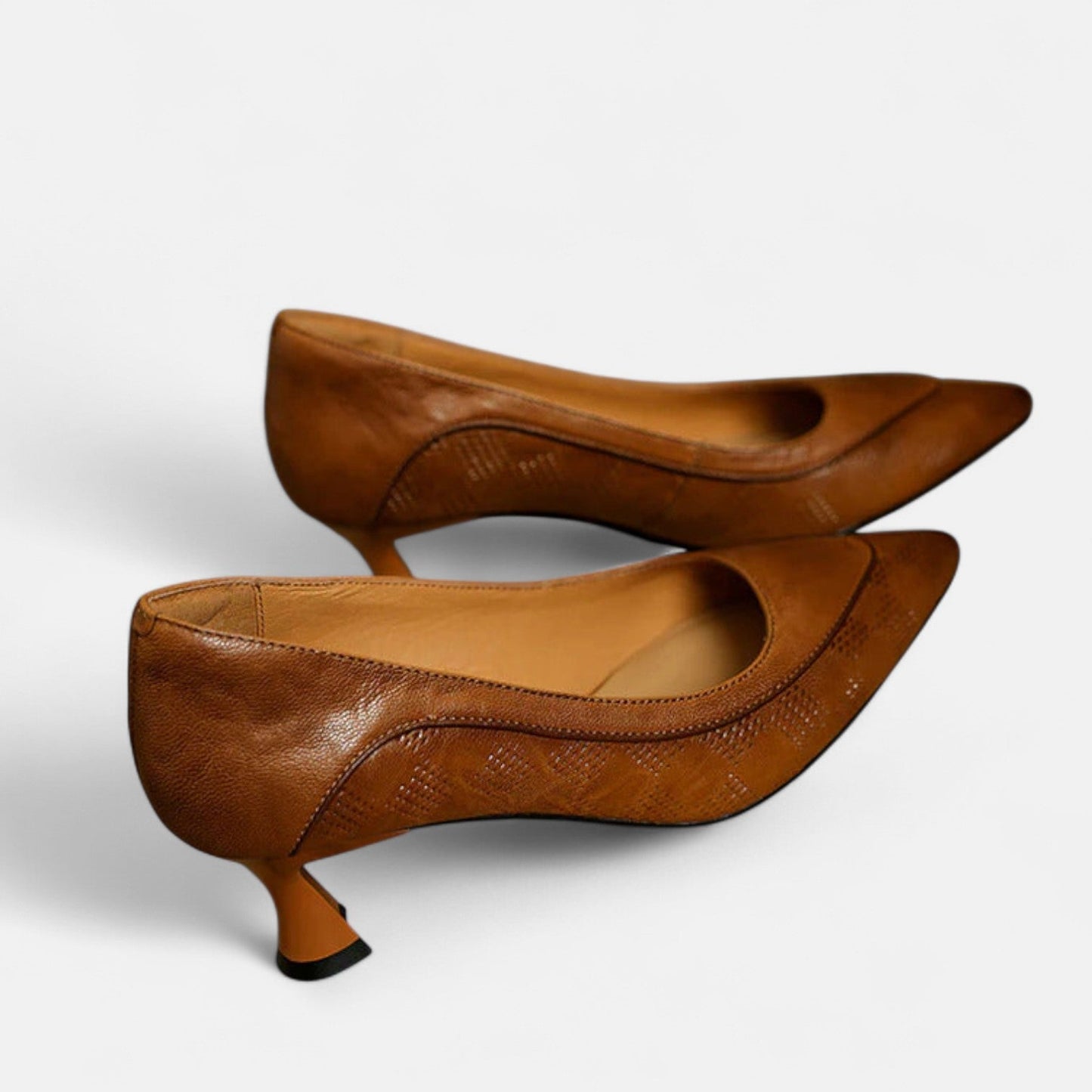 Dames Leren Hakken Elegante Pasvorm