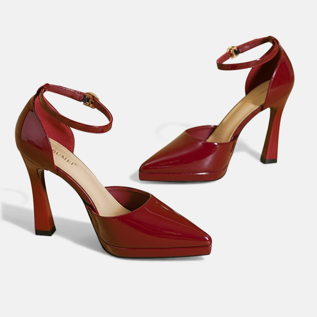 Dames Leren Pumps Met Hakken