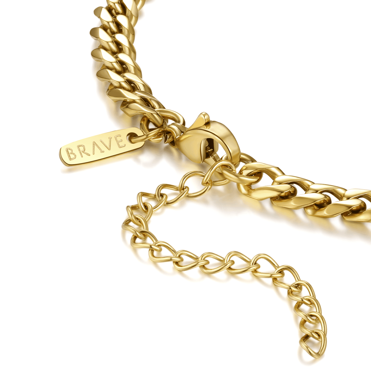 Ketting Schakel Zilverkleurig Stijlvol Cuba Model
