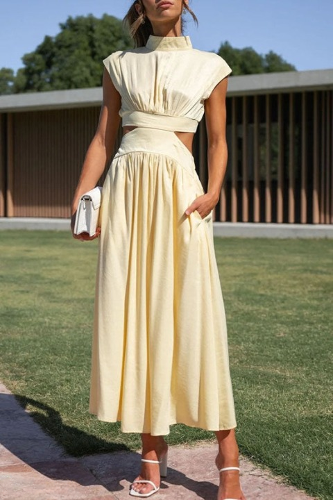 Lorna | Elegante en comfortabele uitgesneden midi-jurk