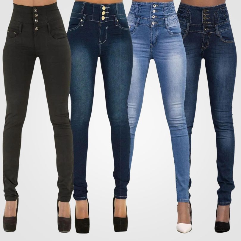 LUNA Hoge Taille Denim Jeans voor Dames