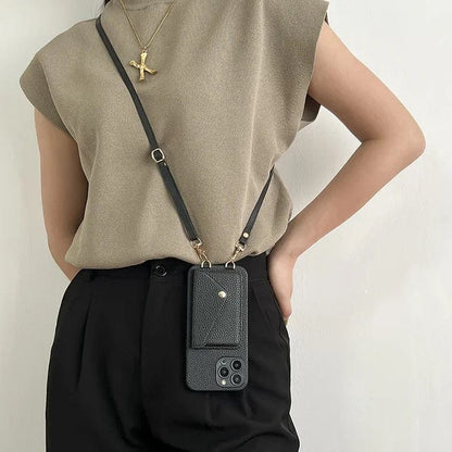 Leren Telefoonhoes Crossbody Stijlvol Design