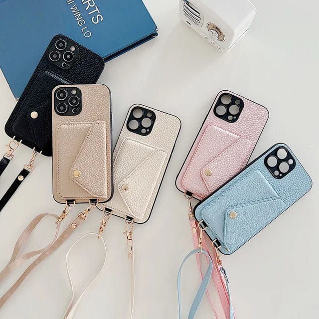 Leren Telefoonhoes Crossbody Stijlvol Design
