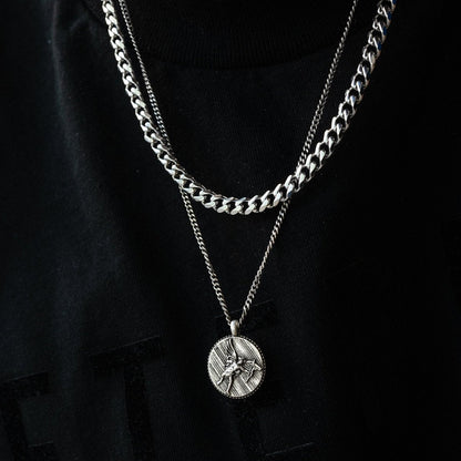 Ketting Schakel Zilverkleurig Stijlvol Cuba Model