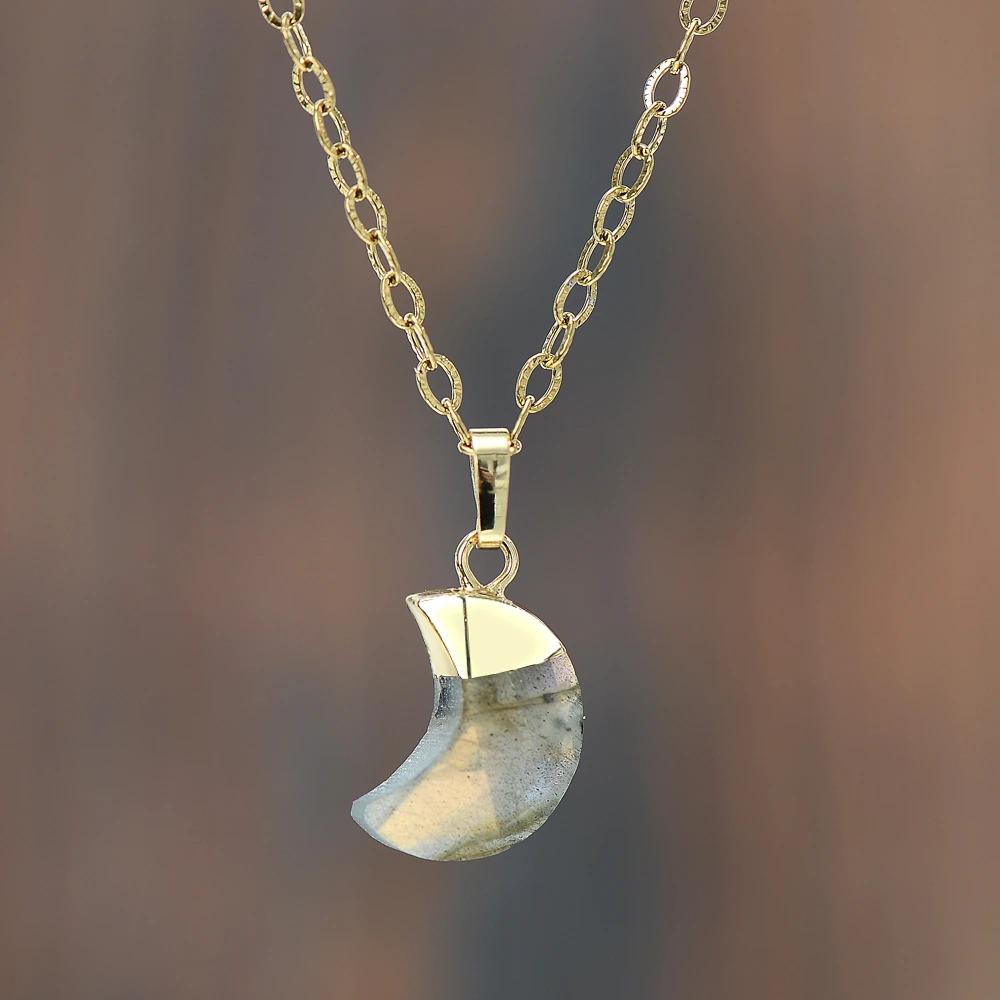 Edelsteen Ketting Maansteen Celestina Genezend - Mode Vibes
