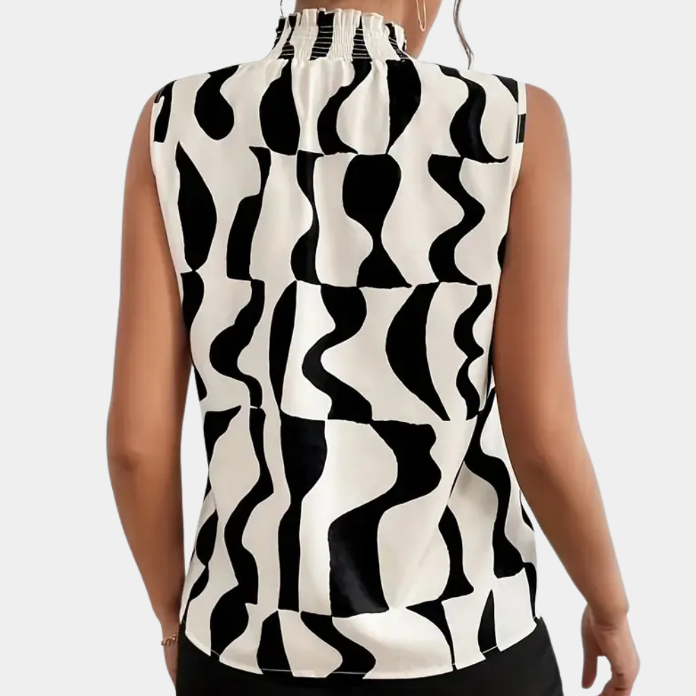 Amarise T-shirt met Hoge Halslijn voor Dames