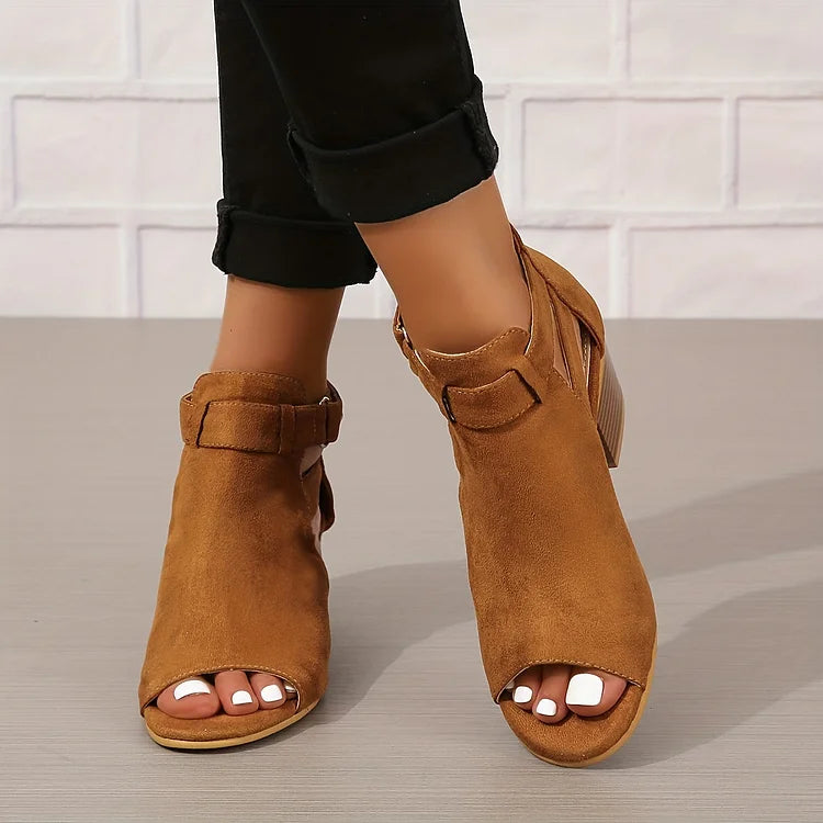 Velanora - Orthopedische Retro-Sandalen met gestapelde Hak