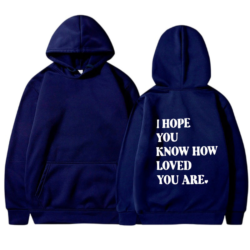 Dames Hoodie Self Love Text Print Zwart Trendy